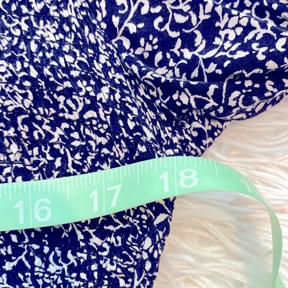 Old Navy navy and White smocked long sleeve A-Line Dress - Picture 10 of 11